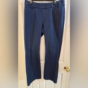 Lee Style Jeans Dark Wash Blue Straight Leg 14 stretch business casual pockets